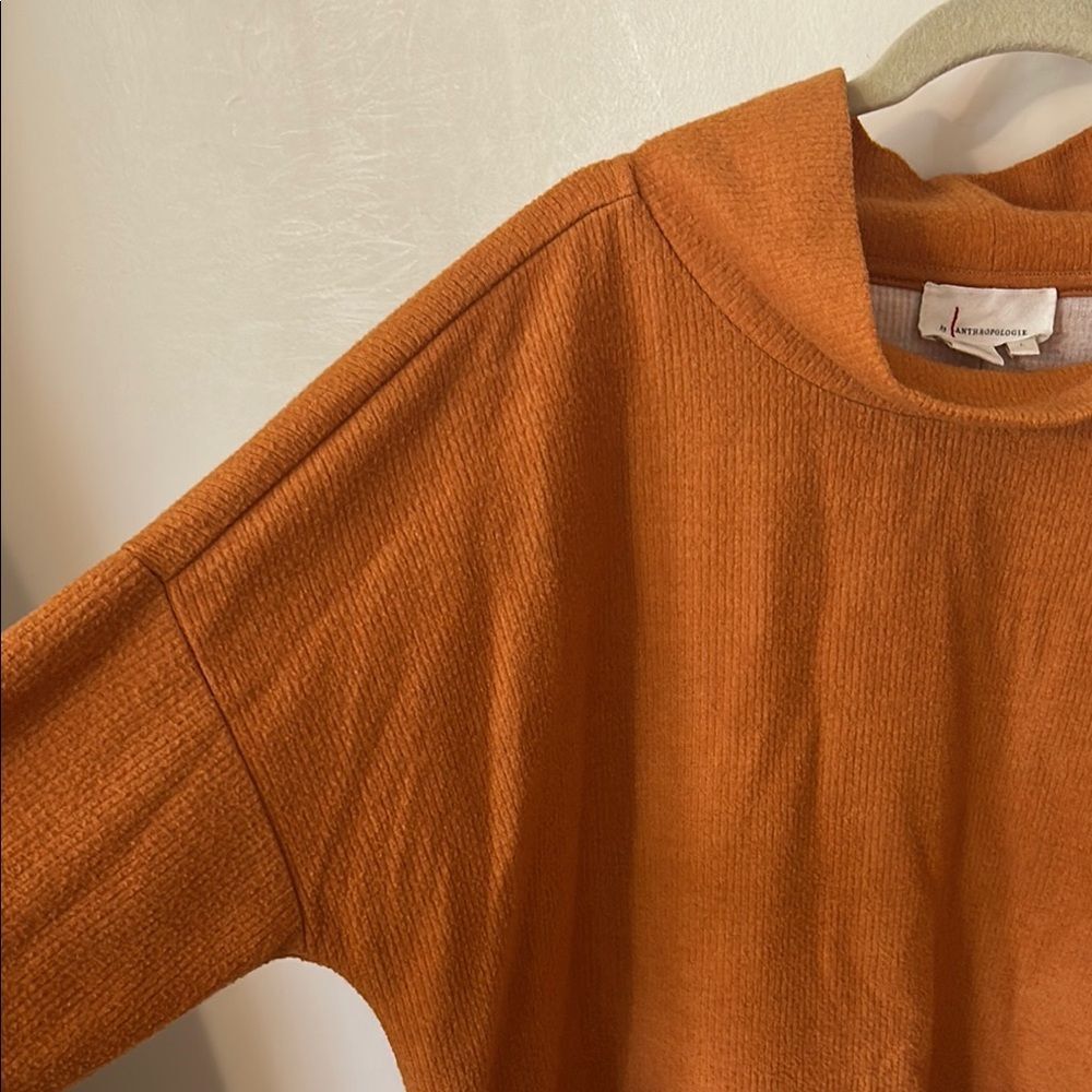 Anthropologie High-neck Tunic Sweater Beige Tan Size L - Picture 5 of 10